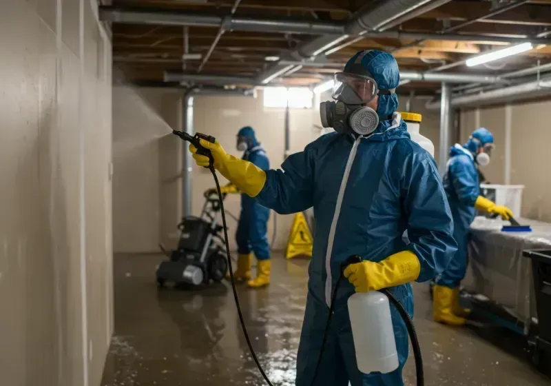 Basement Sanitization and Antimicrobial Treatment process in Utuado barrio-pueblo, PR